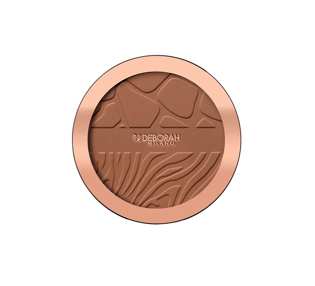 Deborah Milano Maxi Terra Safari 03 Medium Beige Tan - Bronzer Multi Effetto con SPF 15 e Design Animalier - 18g
