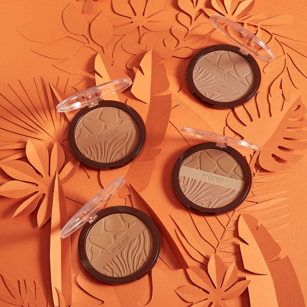 Deborah Milano Maxi Terra Safari 03 Medium Beige Tan - Bronzer Multi Effetto con SPF 15 e Design Animalier - 18g