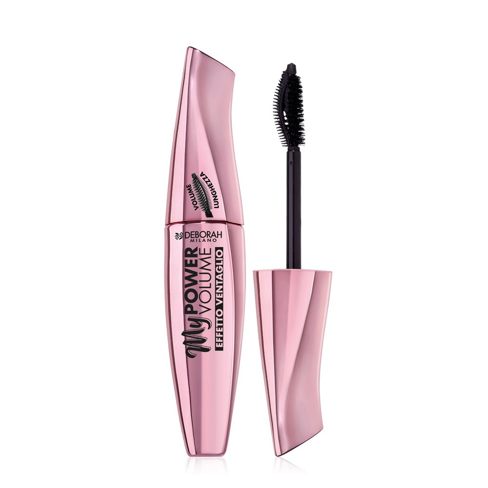 Deborah Milano My Power Volume Mascara Black 14 ml - Effetto Ventaglio, Volumizzante con Oli Nutrienti