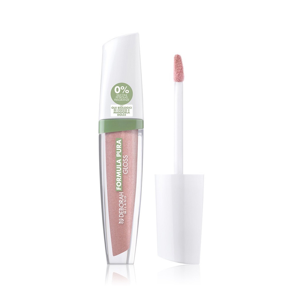 Deborah Milano Gloss Formula Pura 03 Caramel - Lip Gloss Idratante e Nutriente con Olio di Mandorle