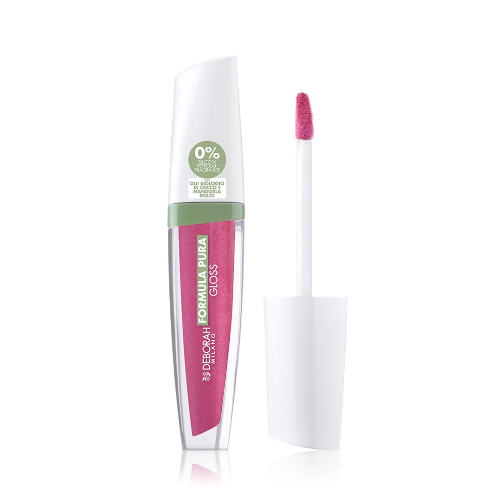 Deborah Milano Gloss Formula Pura 04 Fuchsia 4.5g - Lip Gloss Idratante e Lenitivo con Oli Naturali