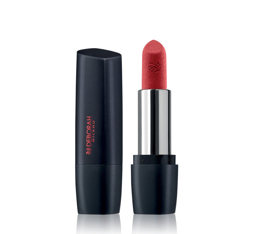 Deborah Milano Red Mat Rossetto N. 3 Geranium - Effetto Matte con Collagene e Acido Ialuronico, Idratante e Vellutato, 4,5 gr