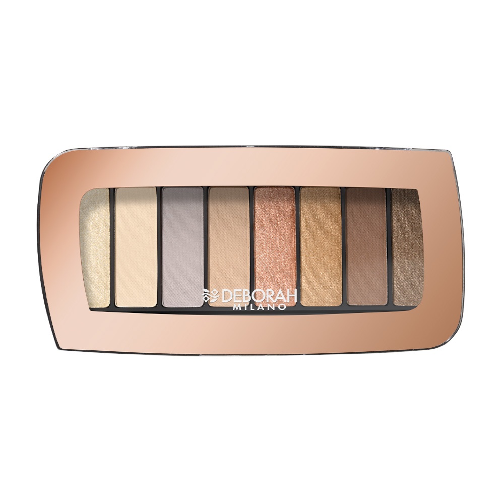 Deborah Milano Color Moods Palette 02 Daylight - Palette di Ombretti con 8 Colori, Effetti MAT, SHIMMER e METALLIC