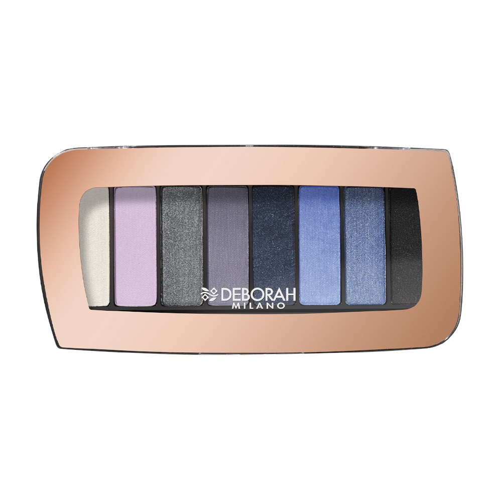 Deborah Milano Color Moods Palette 04 Moonlight - Palette Ombretti con 8 Colori Effetti MAT, SHIMMER e METALLIC