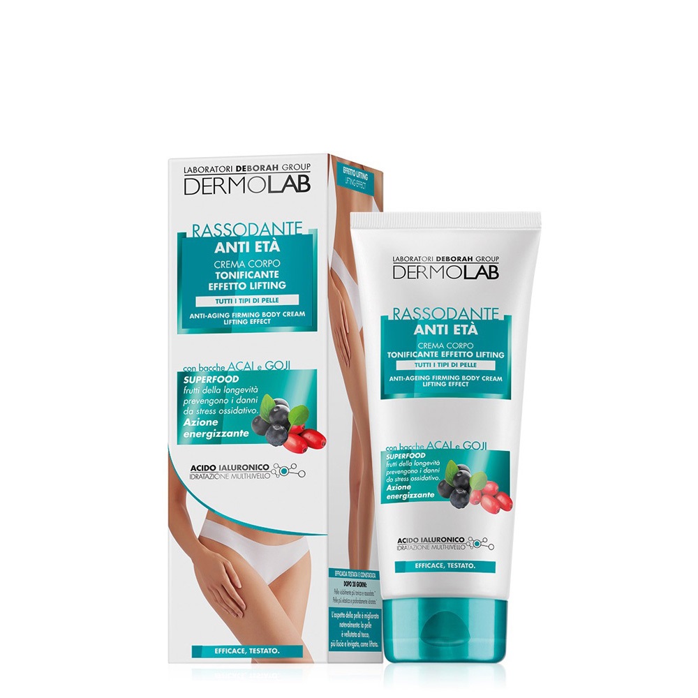 Dermolab Crema Corpo Rassodante Anti Età Tonificante Effetto Lifting 200 ml - Idratante e Nutriente per Tutti i Tipi di Pelle