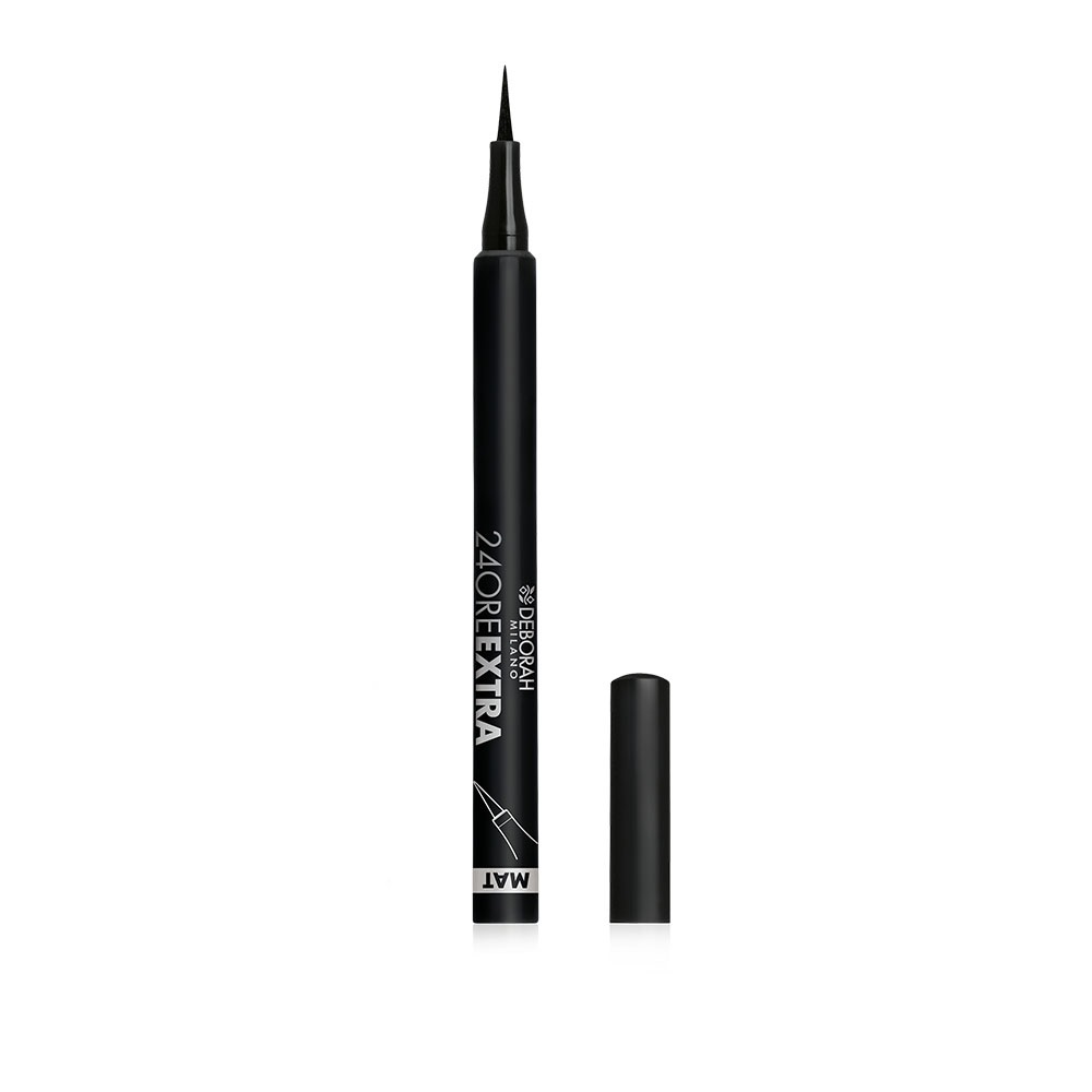 Deborah Milano 24ore Extra Eyeliner Nero Mat Penna Waterproof 1.5g - Applicatore Preciso e Lunga Tenuta