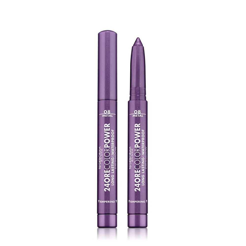 Deborah Milano 24Ore Color Power Ombretto Crema Metallico Deep Purple 8