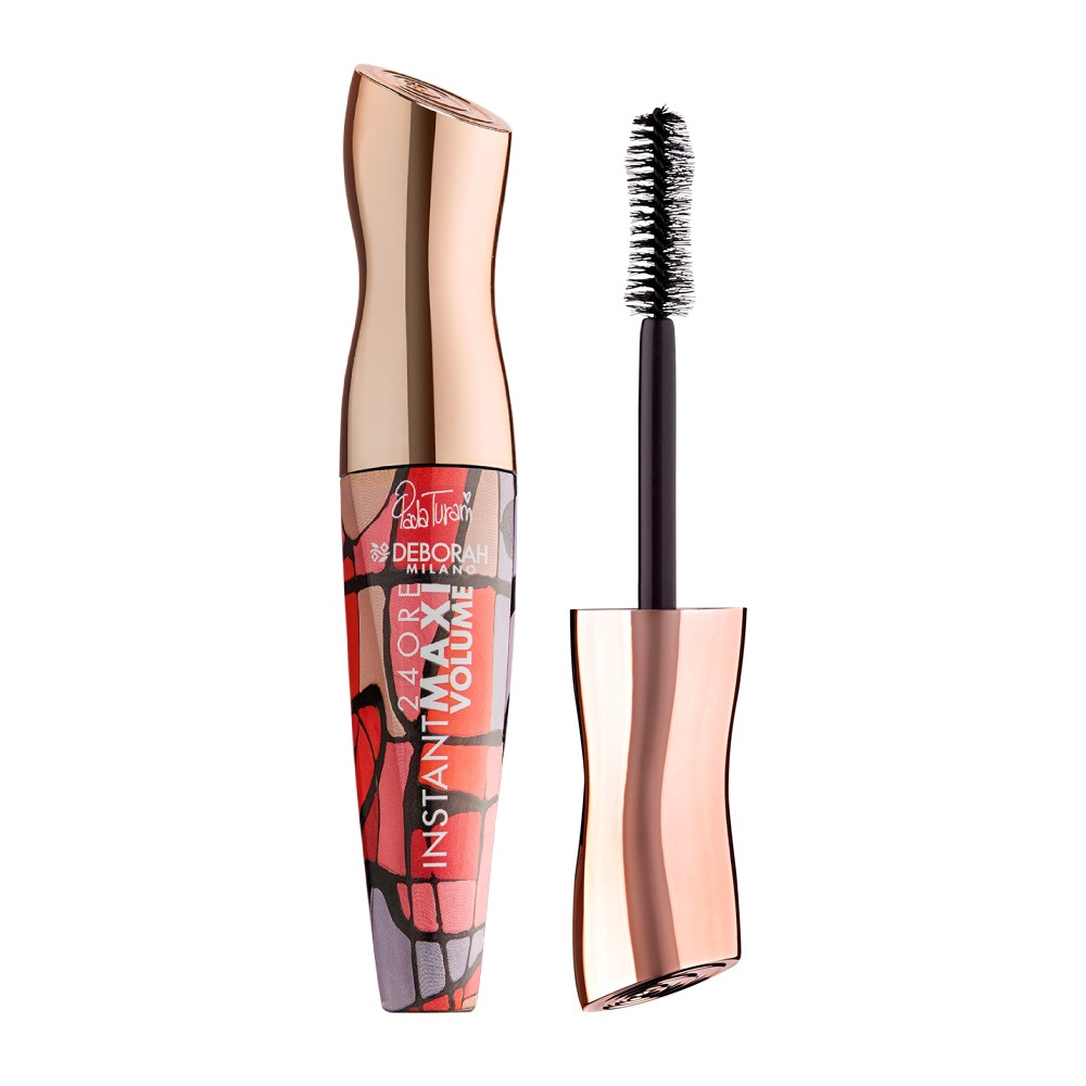 Deborah Milano Mascara 24 Ore Instant Maxi Volume - Capsule Collection by Paola Turani, 12ml, Nero, Volumizzante e Allungante