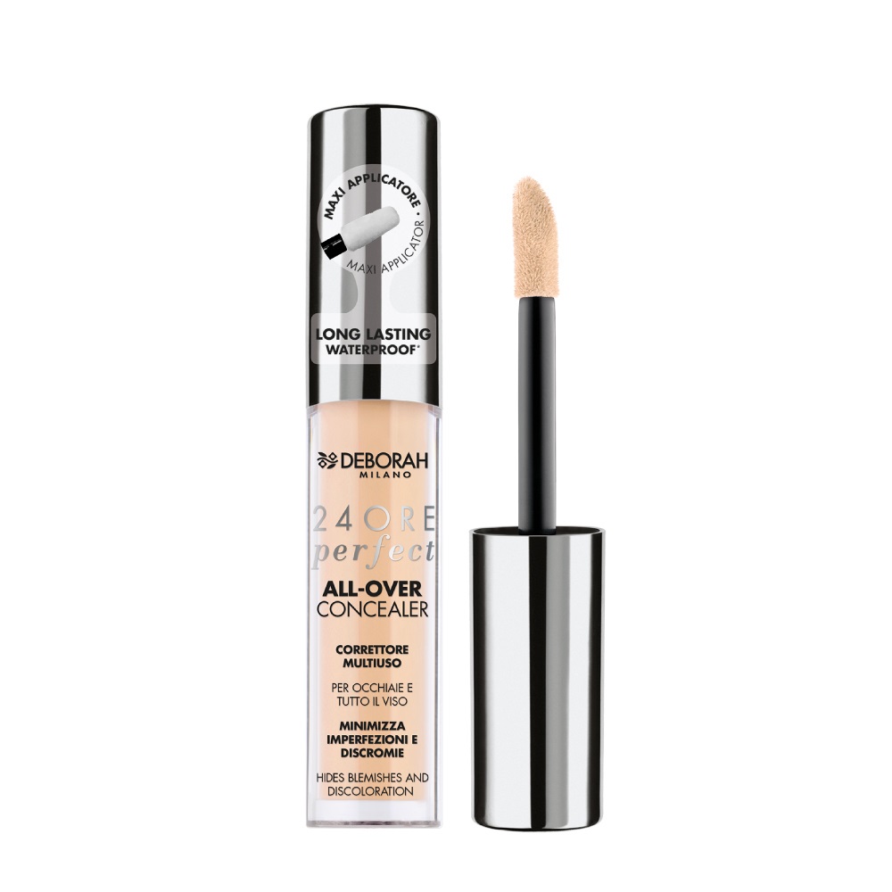 Deborah 24ore Perfect All-Over Concealer 3.2 Vanilla - Correttore Fluido Multiuso 5.5g con Copertura Long-Lasting e Waterproof