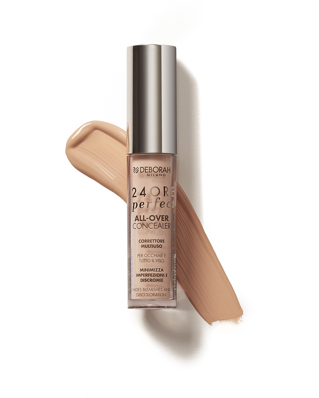 Deborah Milano Correttore Fluido 24 Ore Perfect All-Over N.05 Amber, Waterproof, Alta Coprenza, Idratante, 5.5g