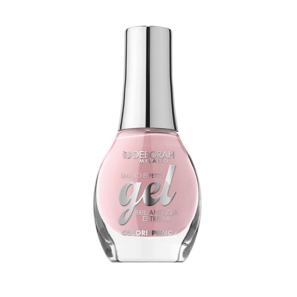 Deborah Milano Smalto Gel Effect 40 Cammeo Pink 8.5ml - Brillantezza Estrema e Effetto Plumping