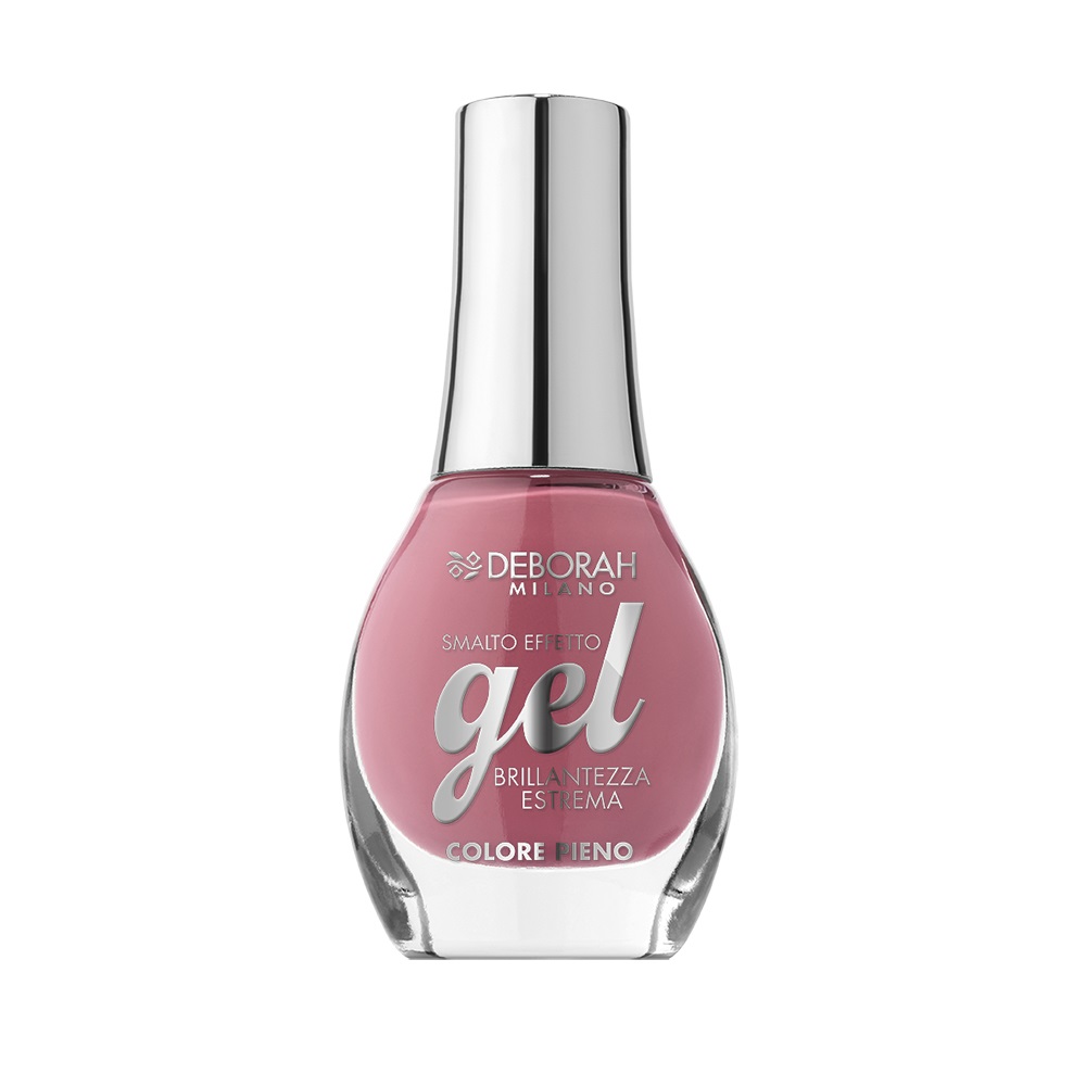 Deborah Milano Smalto Gel Effect New Antique Rose 80 - 8.5 ml, Brillantezza Estrema e Effetto Plumping