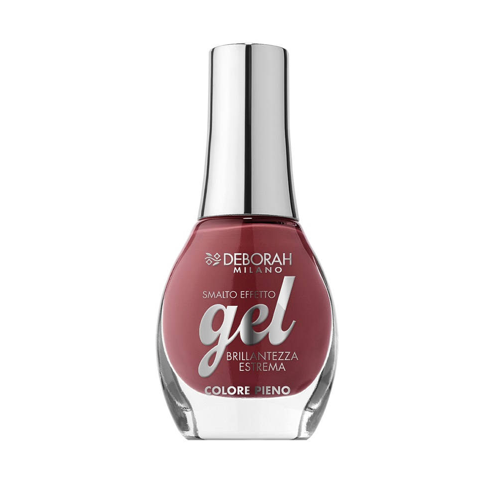 Deborah Milano Smalto Gel Effect New Rosewood 90 - 8.5 ml, Brillantezza Estrema e Effetto Plumping