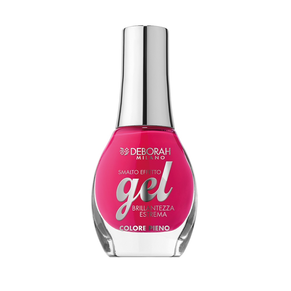 Deborah Milano Smalto Gel Effect 150 Raspberry 8.5 ml - Brillantezza a Specchio e Effetto Plumping
