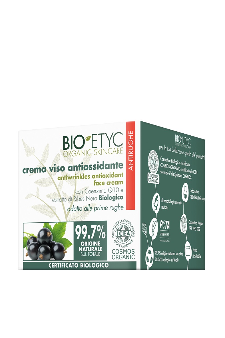 Bioetyc Organic Crema Viso Antiossidante e Antirughe con Coenzima Q10 e Ribes Nero - 50ml