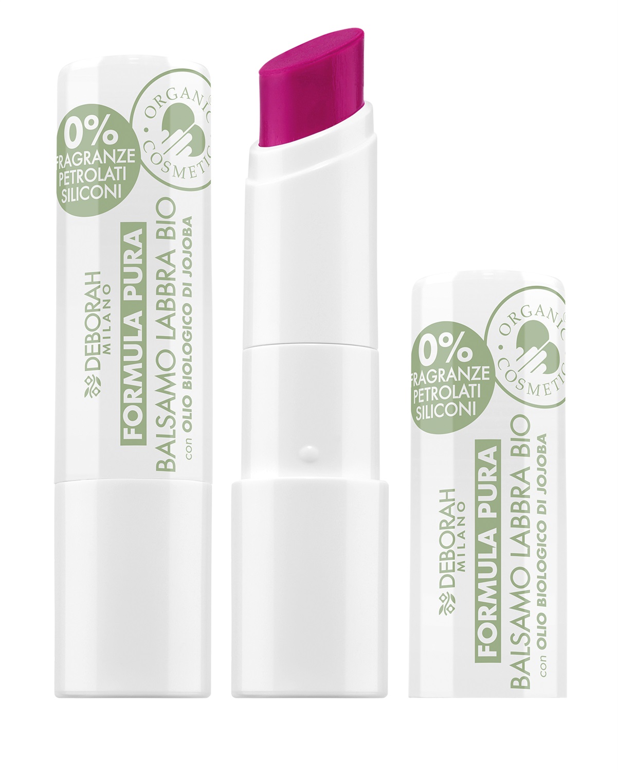 Deborah Milano Balsamo Labbra Bio Formula Pura Mauve n.9 - Idratante, Nutriente, SPF 10, Cruelty Free, 100% Naturale