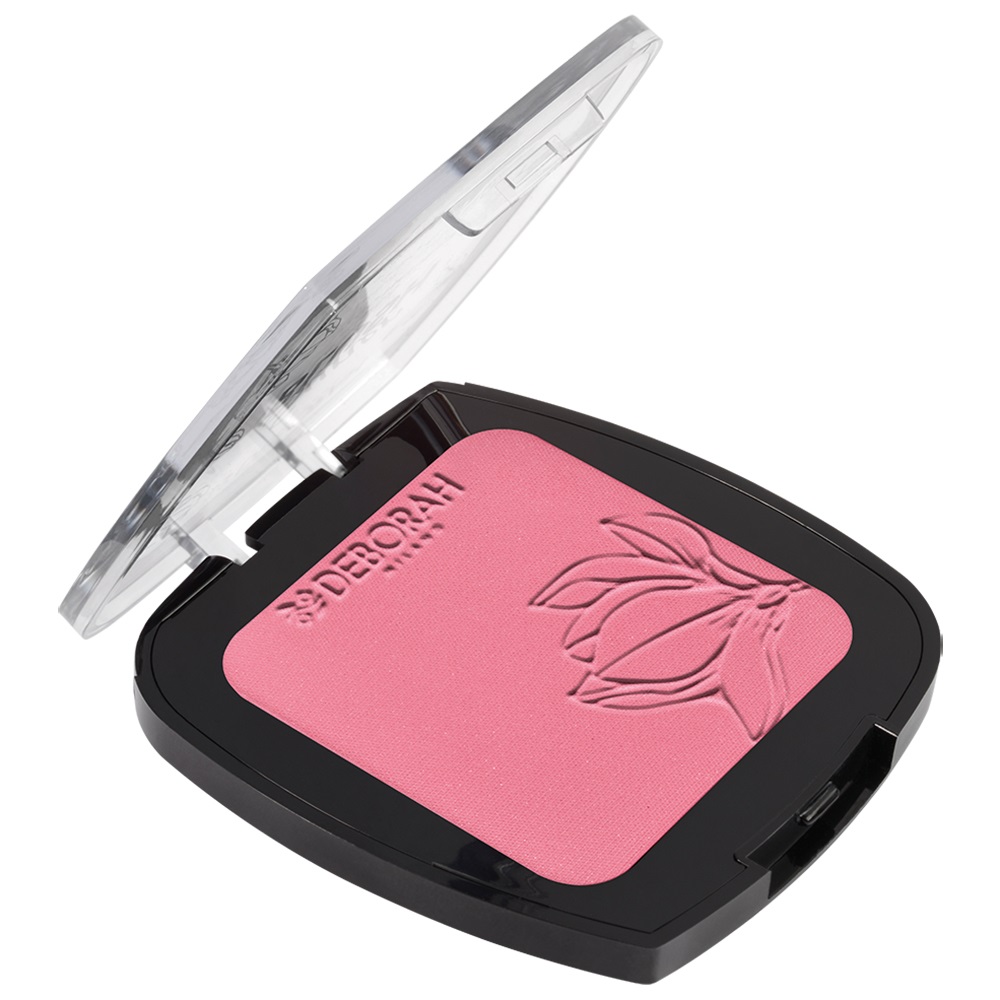 Deborah Milano Super Blush 01 Rose - Fard Effetto Naturale, 10 gr, con Estratto di Magnolia, Texture Setosa e Facile da Sfumare