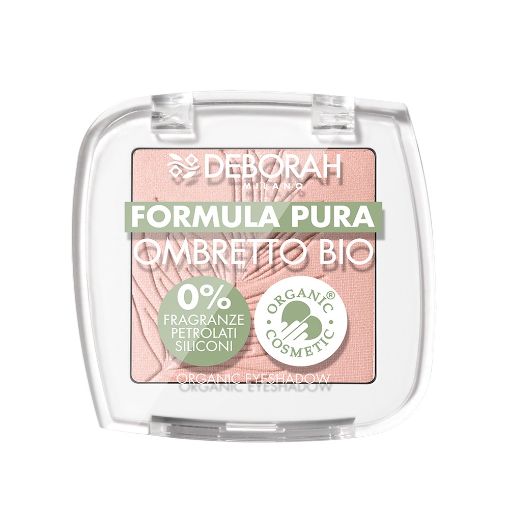 Deborah Milano Ombretto Formula Pura Mono Bio 03 Light Rose - 100% Naturale, Vegan, Texture Setosa