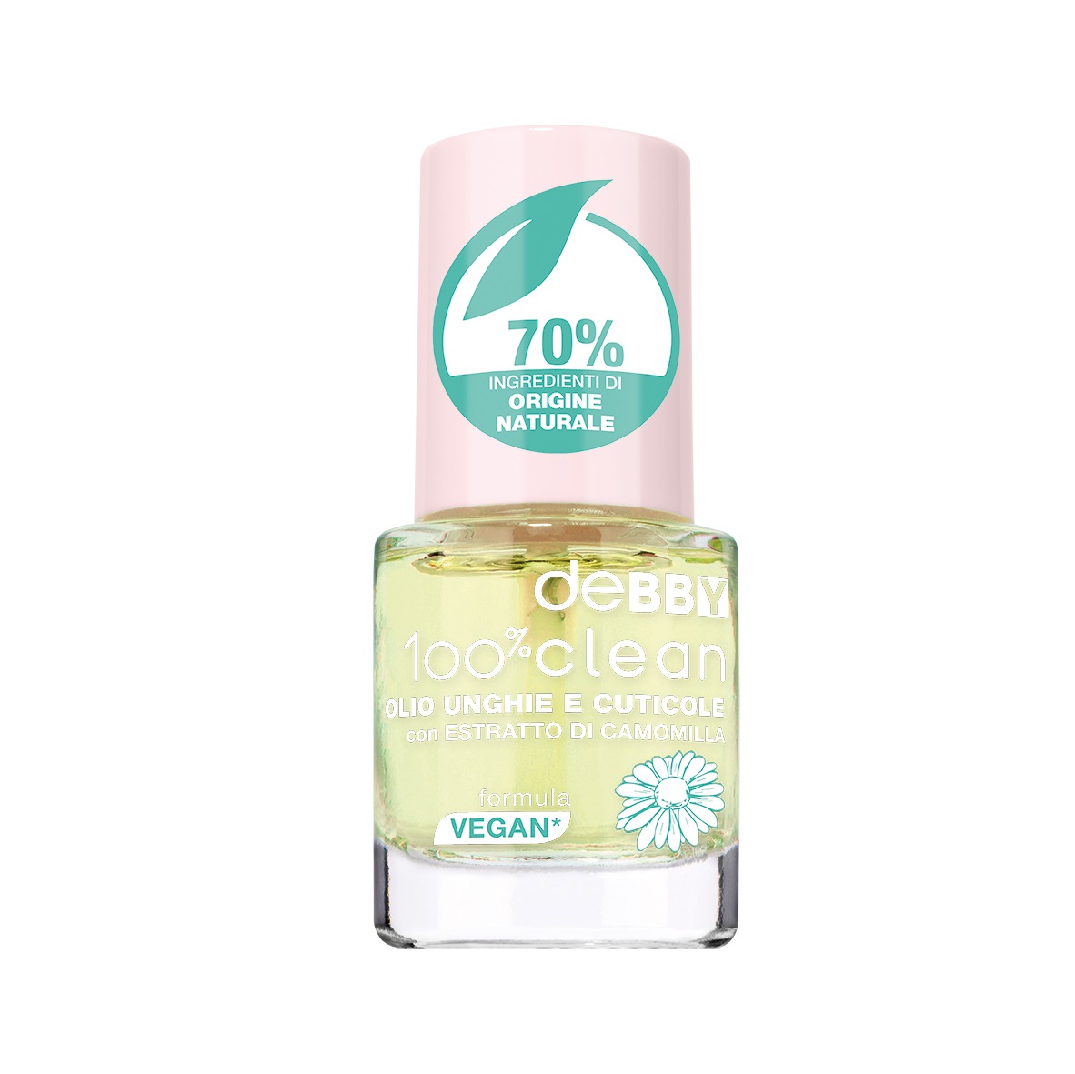 deBBY 100% Clean Olio Unghie & Cuticole 01 - Trasparente, Idratante e Setificante per Cuticole