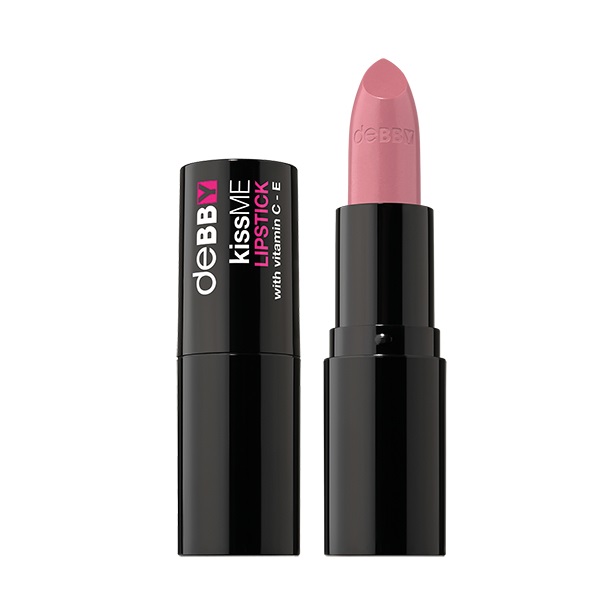 deBBY kissME Lipstick 03 Princess Rose - Rossetto Cremoso con Vitamine C ed E, Finish Luminoso e Texture Leggera