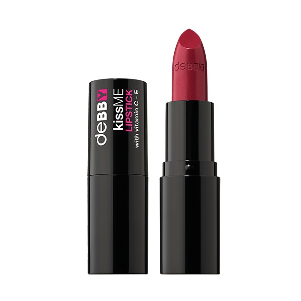deBBY KissME Lipstick N.10 Wine Red - Rossetto Cremoso con Finish Luminoso e Vitamine C ed E