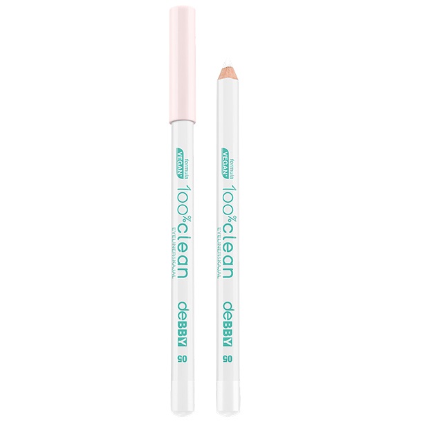 deBBY 100% Clean Matita Occhi 5 - White, Kohl, Luminoso, Eyeliner Kajal