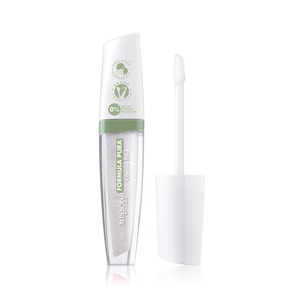 Deborah Milano Gloss Bio Formula Pura 1 Trasparente 4.5ml - Ultra Brillante, Nutriente e Setificante con 100% Ingredienti Naturali