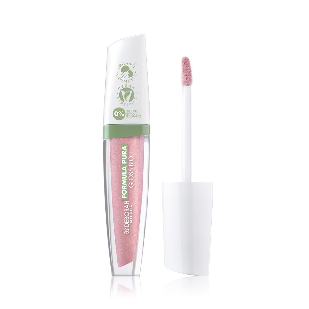 Deborah Milano Gloss Bio Formula Pura N.2 Rose 4.5ml - Ultra Brillante, Nutriente e Setificante con Ingredienti Naturali