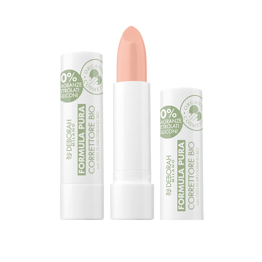 Deborah Milano Organic Stick Bio Correttore 02 - 4.5g, Beige, Formula Pura, Copertura Impeccabile, Vegano, con Olio di Melograno