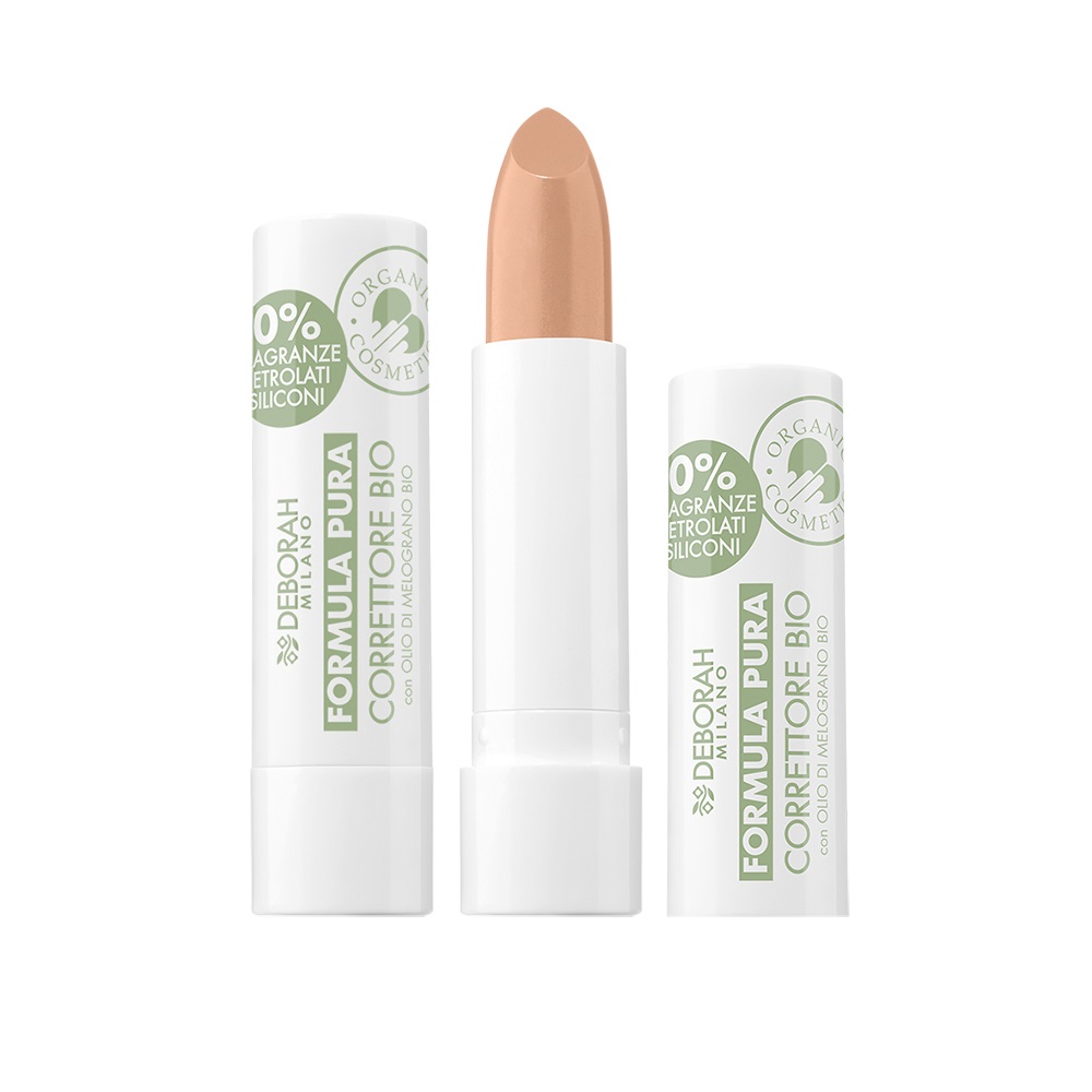 Deborah Milano Correttore Stick Bio 04 - 4.5 g, Vegano, Antiocchiaie e Imperfezioni, con Olio di Melograno