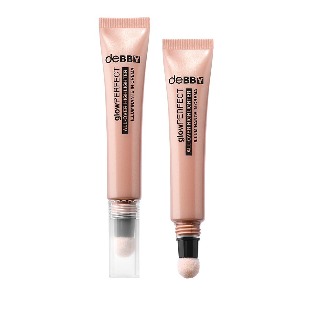 Debby GlowPERFECT Highlighter - Illuminante Liquido Bronze Rose con Perle Argentate e Acido Ialuronico