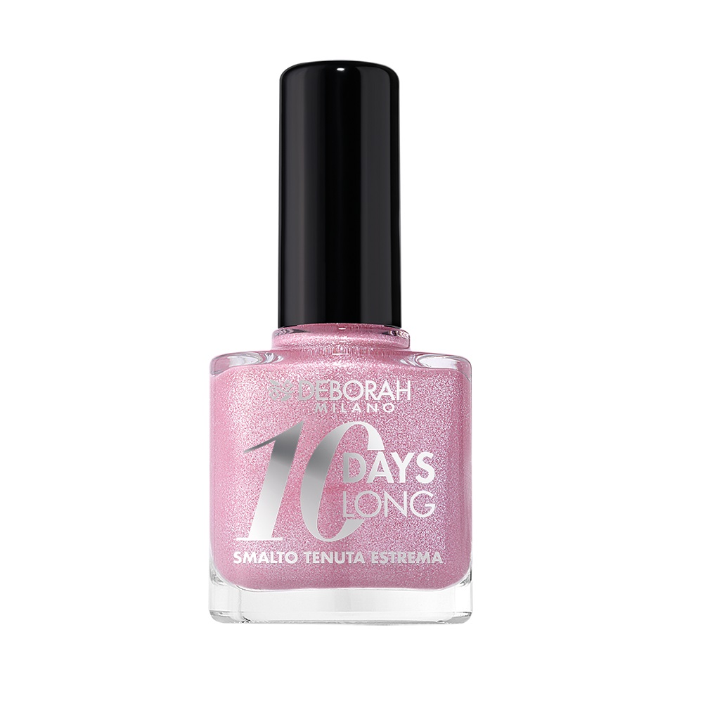 Deborah 10 Days Long Smalto per Unghie Rosa Brillante - Tenuta estrema fino a 10 giorni con formula nutriente