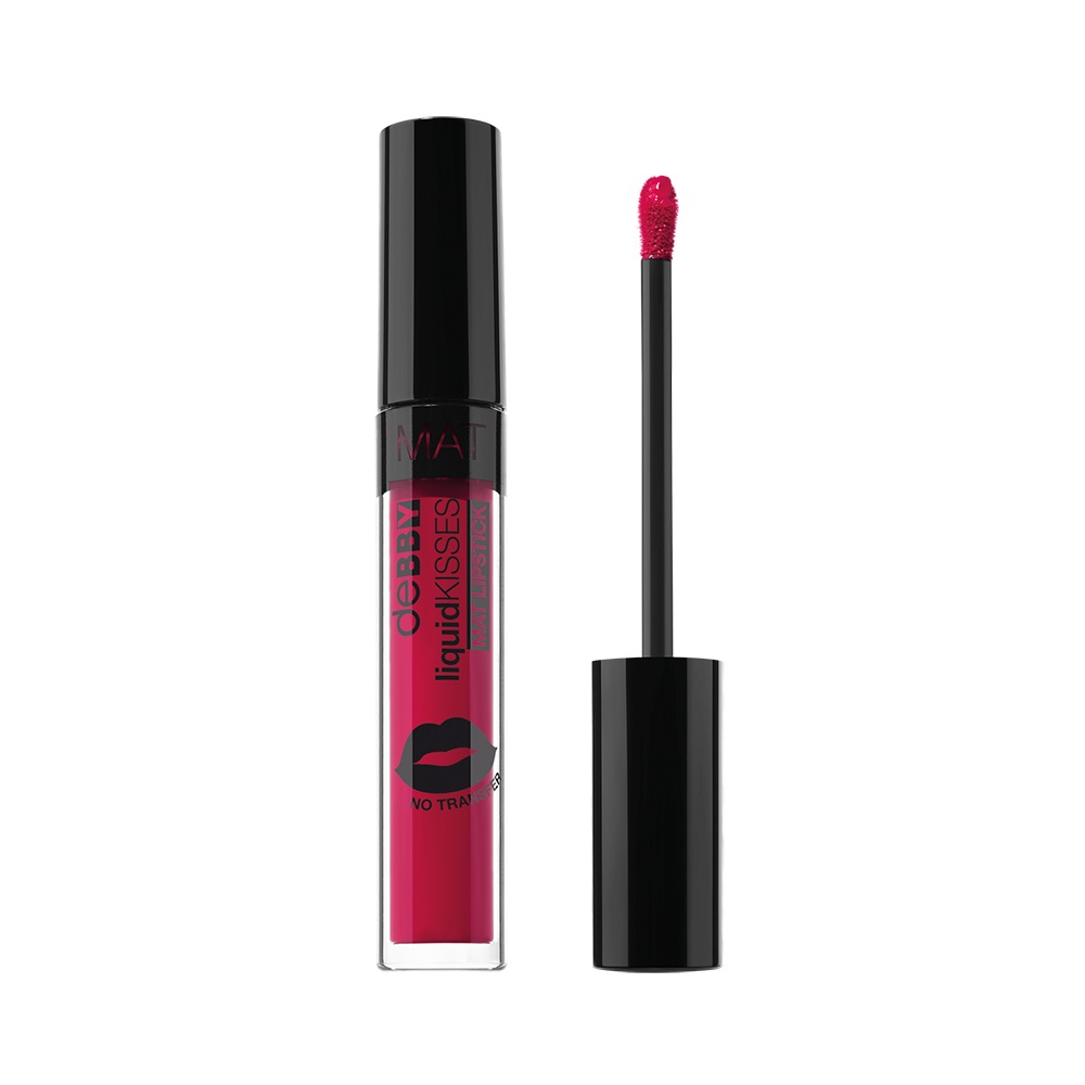 deBBY Liquid KISSES Mat Lipstick 4 ml - 22 Ruby Red Opaco, Rossetto Liquido No Transfer con Finish Vellutato