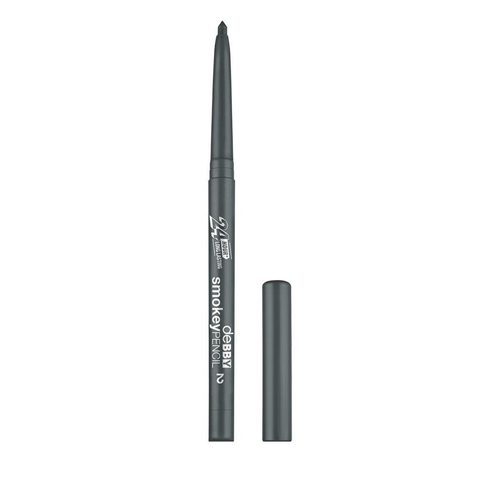 deBBY Smokey Pencil 02 Dark Silver - Matita Occhi Waterproof con Durata Fino a 24 Ore e Texture Cremosa
