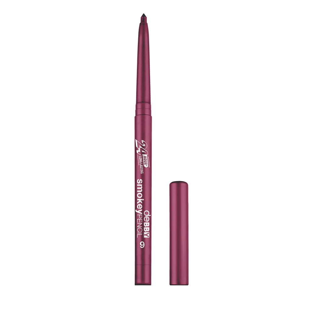 deBBY Smokey Pencil 06 Aubergine - Matita Occhi Waterproof con Durata Fino a 24 Ore e Texture Cremosa