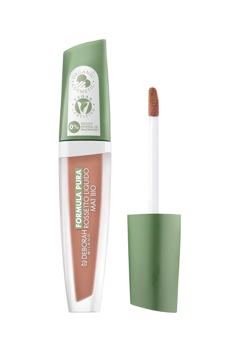 Deborah Milano Formula Pura Rossetto Liquido Mat Bio 01 - Effetto Matte, Vellutato, Labbra Morbide e Piene, 4.5 gr