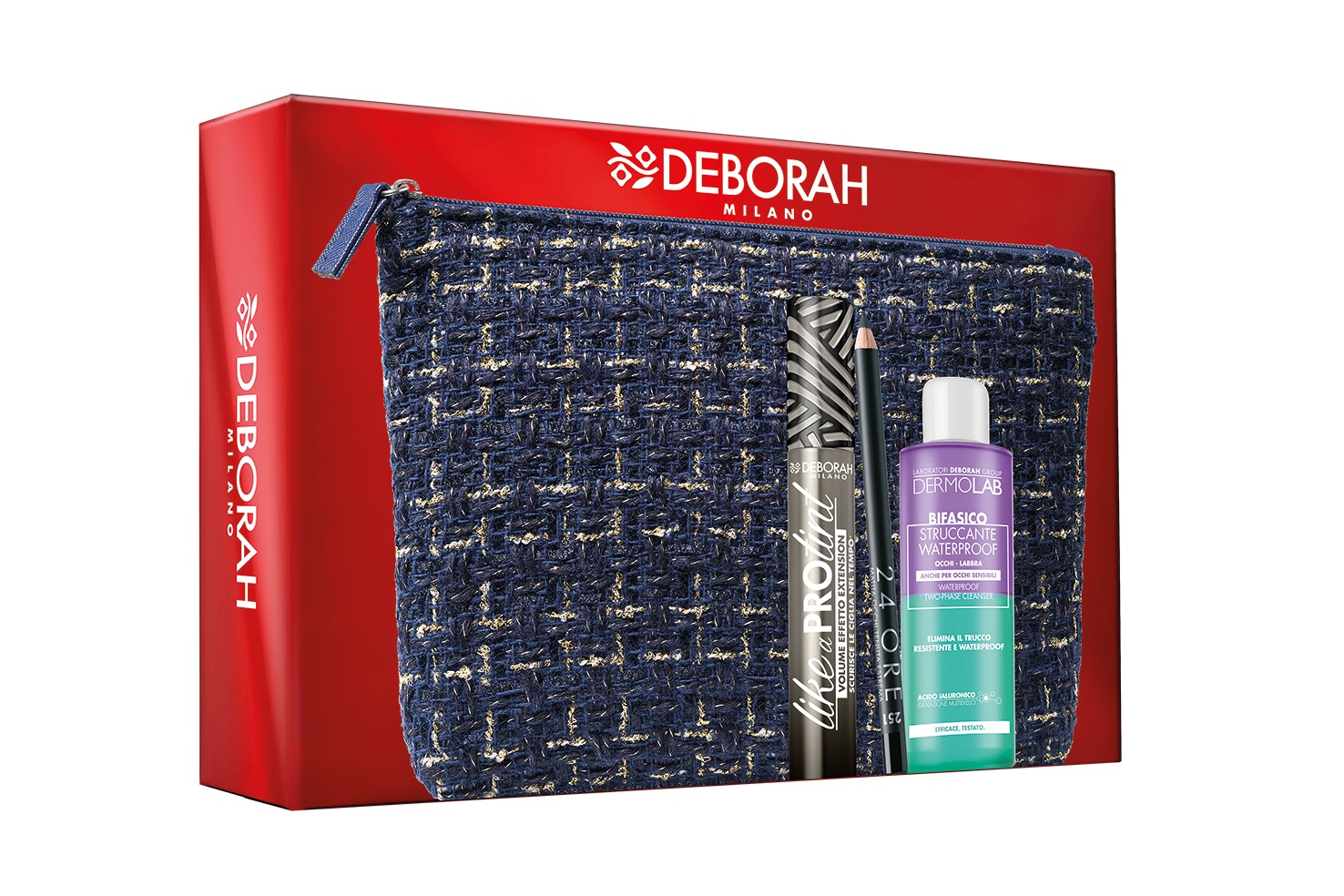 Deborah Milano Pochette Make Up 2024 n.04 - Nero, Set Completo per Occhi