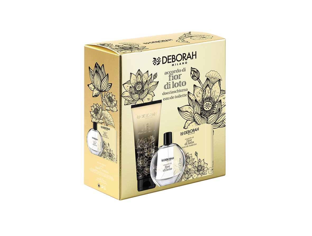 Deborah Milano Set Regalo Donna Accordo di Fior di Loto - Eau de Toilette 100ml Docciaschiuma 250ml