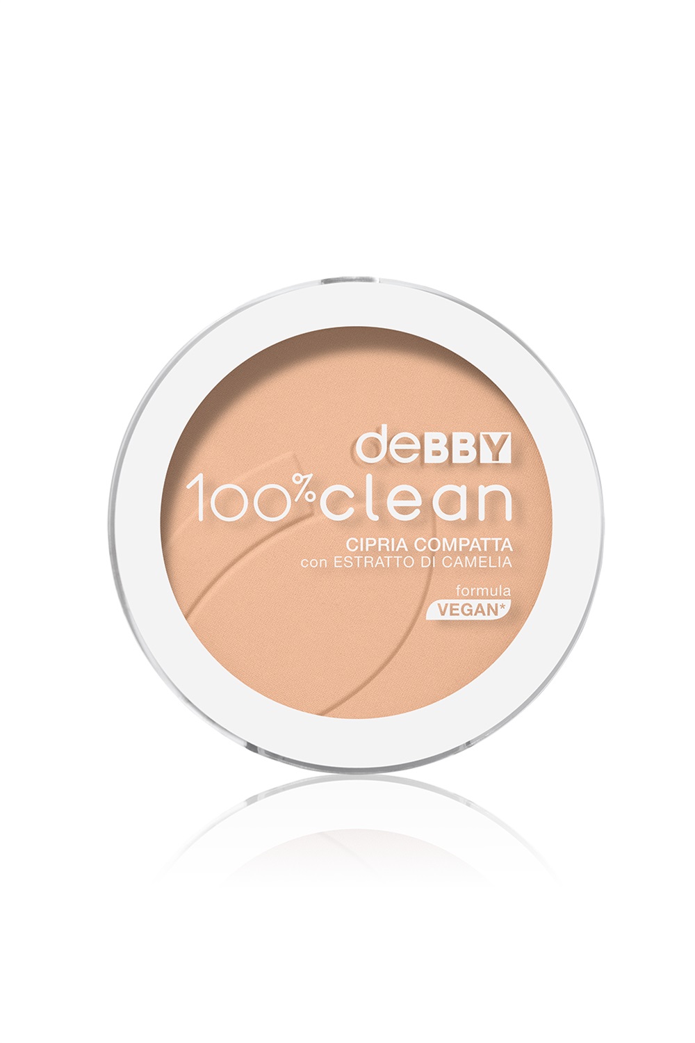 Debby 100% Clean Cipria Compatta Opacizzante N.02 - Texture Leggera e Vellutata, Ideale per Pelli Sensibili