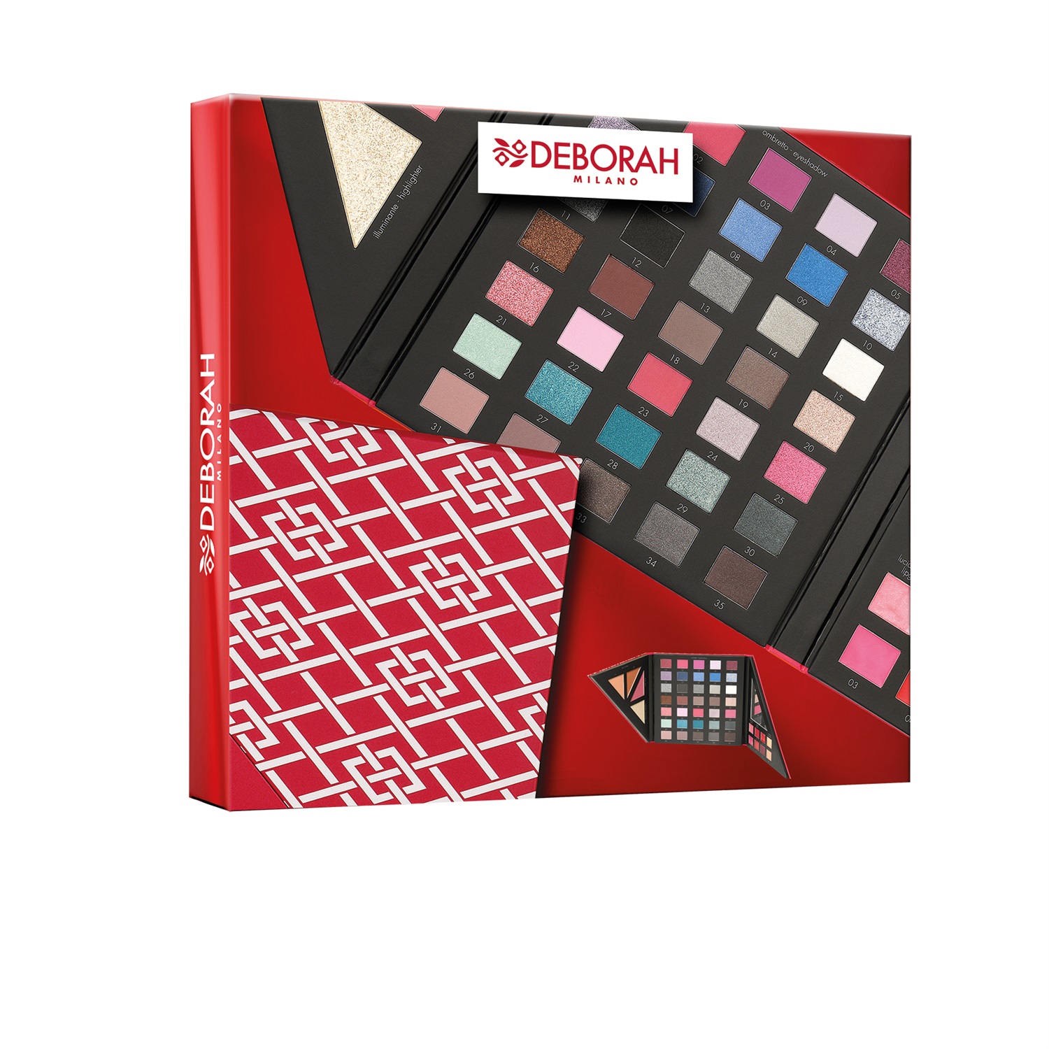 Deborah Milano Trousse Set Regalo Volume 3 Toni Freddi - Include 35 Ombretti, Gloss e Rossetti in Carta FSC