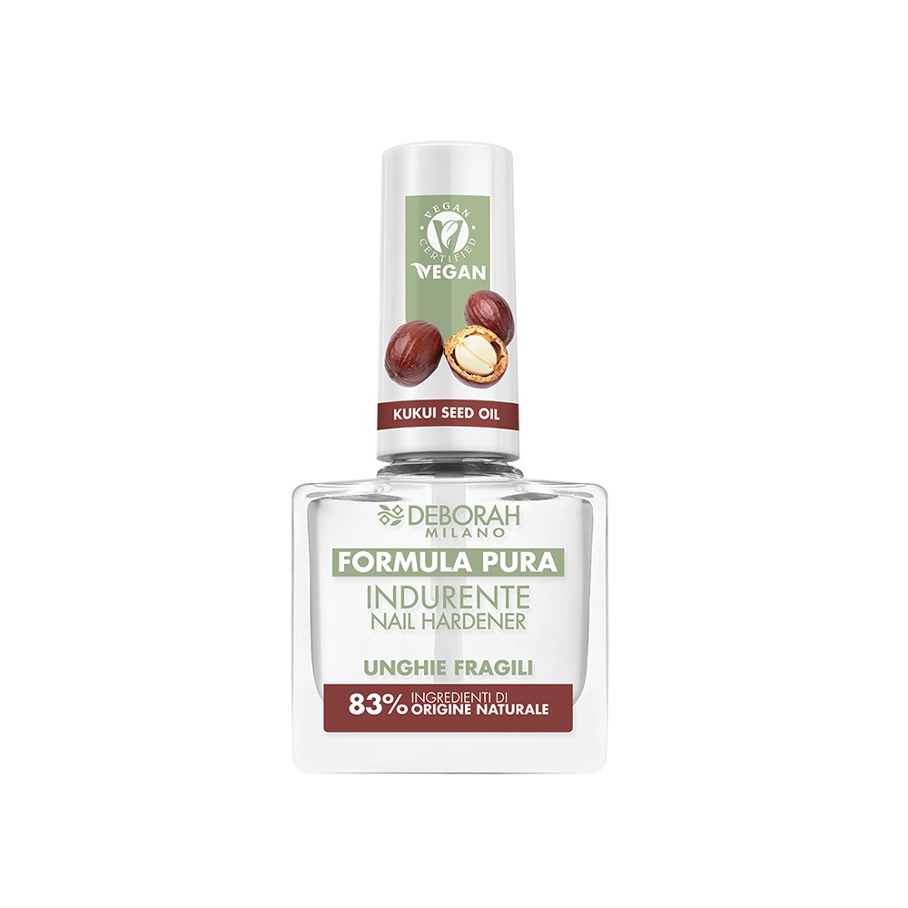 Deborah Milano Smalto Vegan Indurente per Unghie 8,5 ml - Colore Nude, con Olio di Semi di Kukui
