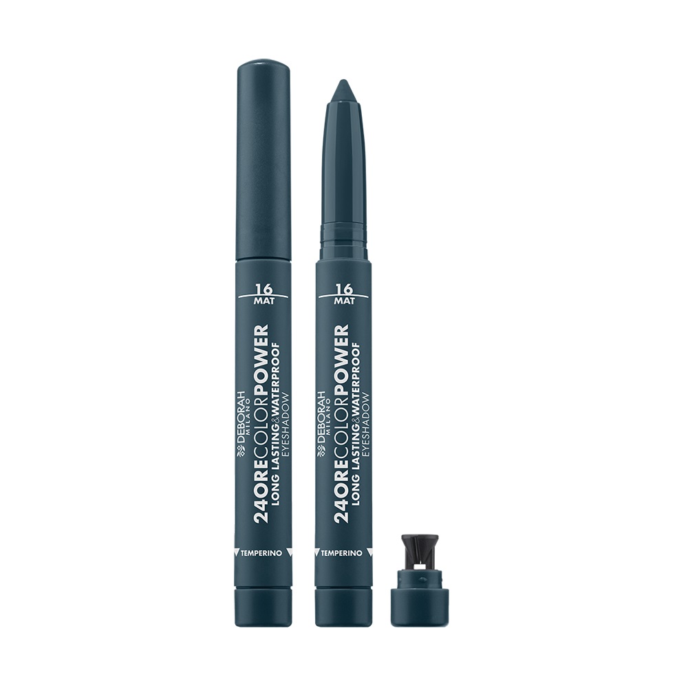 Deborah Milano Ombretto 24ore Color Power 16 Ocean Blue - Stick Facile da Applicare con Colori Intensi