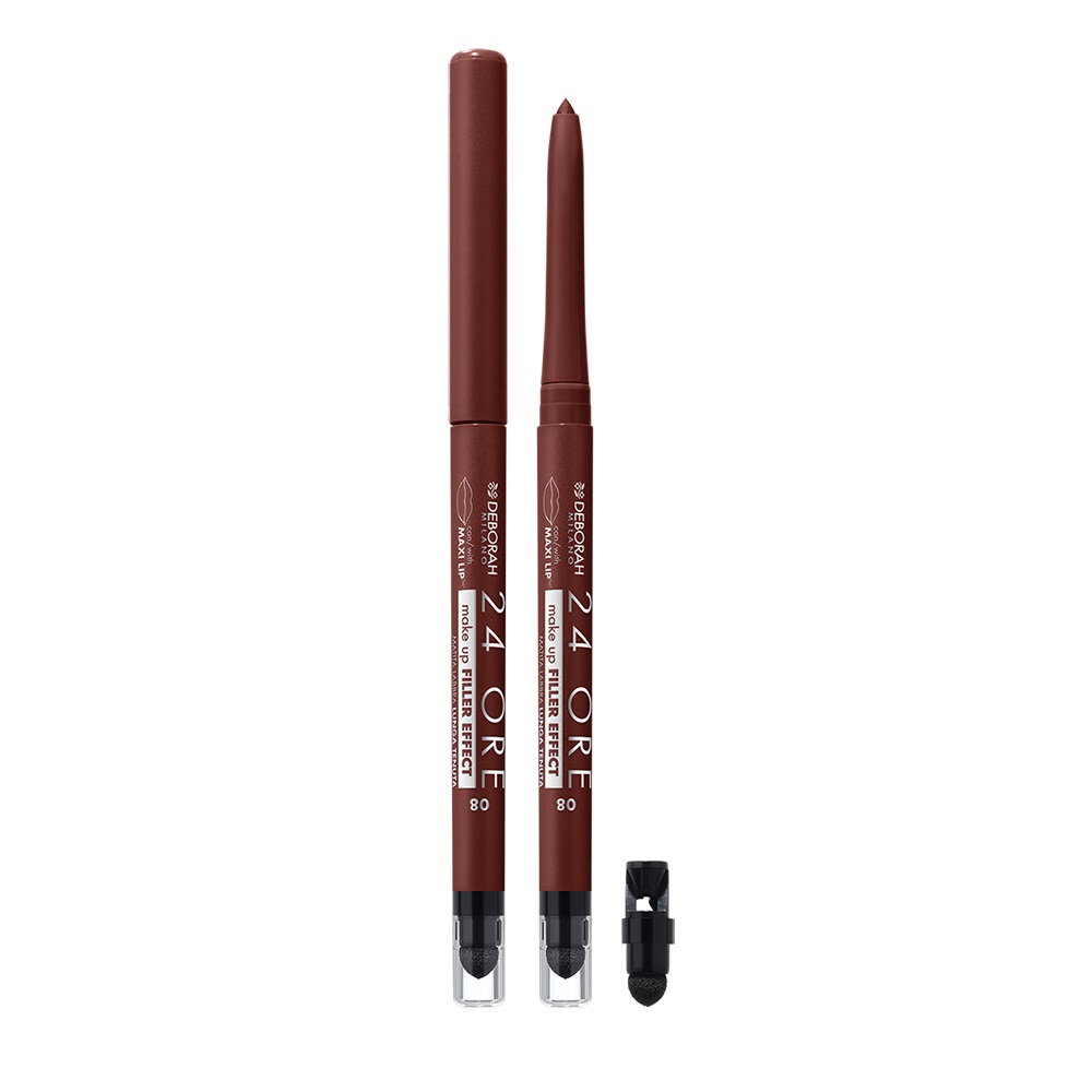 Deborah Milano Matita Labbra 24ore Make Up Filler Effect 08 Contour Brown - Idratante, Primer, Texture Cremosa e Opaca