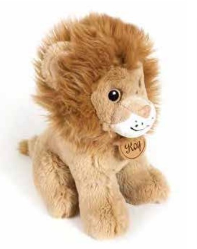 Decar Peluche Leone Roy 20 cm - Morbidissimo, Lavabile e con Targhetta Personalizzata