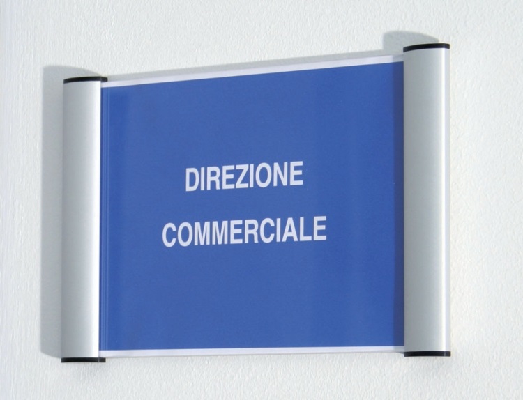 Tecnostyl Porta Targa A4 Appendibile Wall Sign - 21x30 cm in Alluminio Anodizzato con Apertura a Scatto e Fissaggio a Parete
