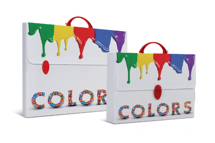 Balmar 2000 Valigetta Polionda Color 36,5 x 56,5 cm - Fantasie Assortite - Pratica per Materiale Scolastico