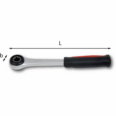 Usag Cricchetto Semplice 237 E 3/4 - Attacco Quadro Femmina, 60 Denti, Angolo di Ripresa 6°, Impugnatura Ergonomica