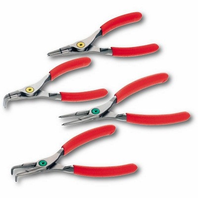 Usag 127 N/SE4 - Set di pinze per anelli elastici con punte in acciaio armonico e manici in PVC antiscivolo
