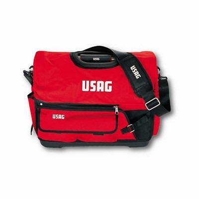 USAG 007 V - Borsa Professionale Porta Utensili (Vuota) in Tessuto Resistente con Base Rigida e Cinghia a Tracolla