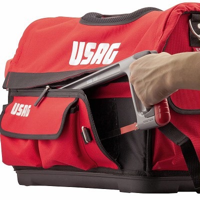 USAG 007 V - Borsa Professionale Porta Utensili (Vuota) in Tessuto Resistente con Base Rigida e Cinghia a Tracolla